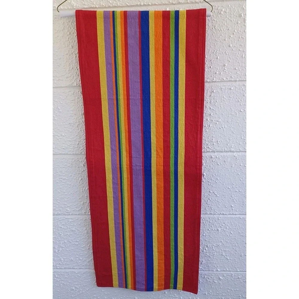 Rainbow Stripe Table Runner & 8 Placemats Double Sided Machine‎ Washable